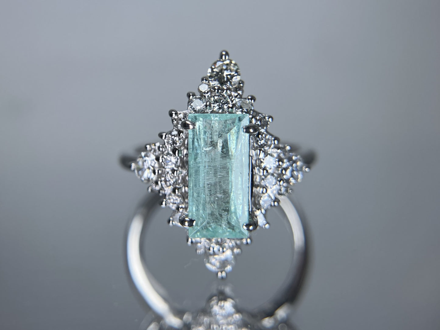 パライバトルマリン 1.394ct 日独宝石研究所鑑別書 D0.7ct PT900 5.7g 指輪 （JP10号） サイズ直し承ります。 2269S