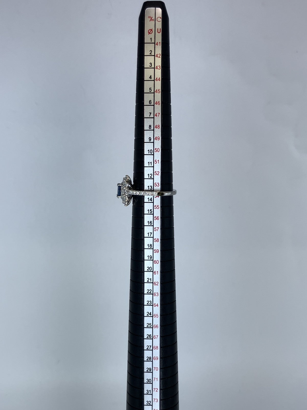 サファイア 1.03ct ロイヤルブルー royal blue AIGS鑑別書 D0.95ct PT900 5.6g 指輪 （JP13号） サイズ直し無料 7725K