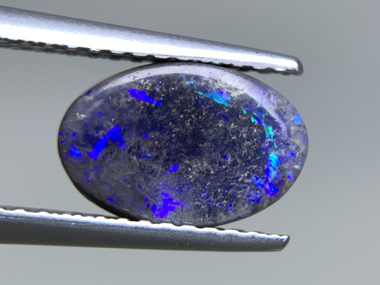 ブラックオパール 天然 0.962ct 宝石ソーティング付き 9.8㎜×6.6㎜×2.2㎜ ルース（ 裸石 ） 7004Y