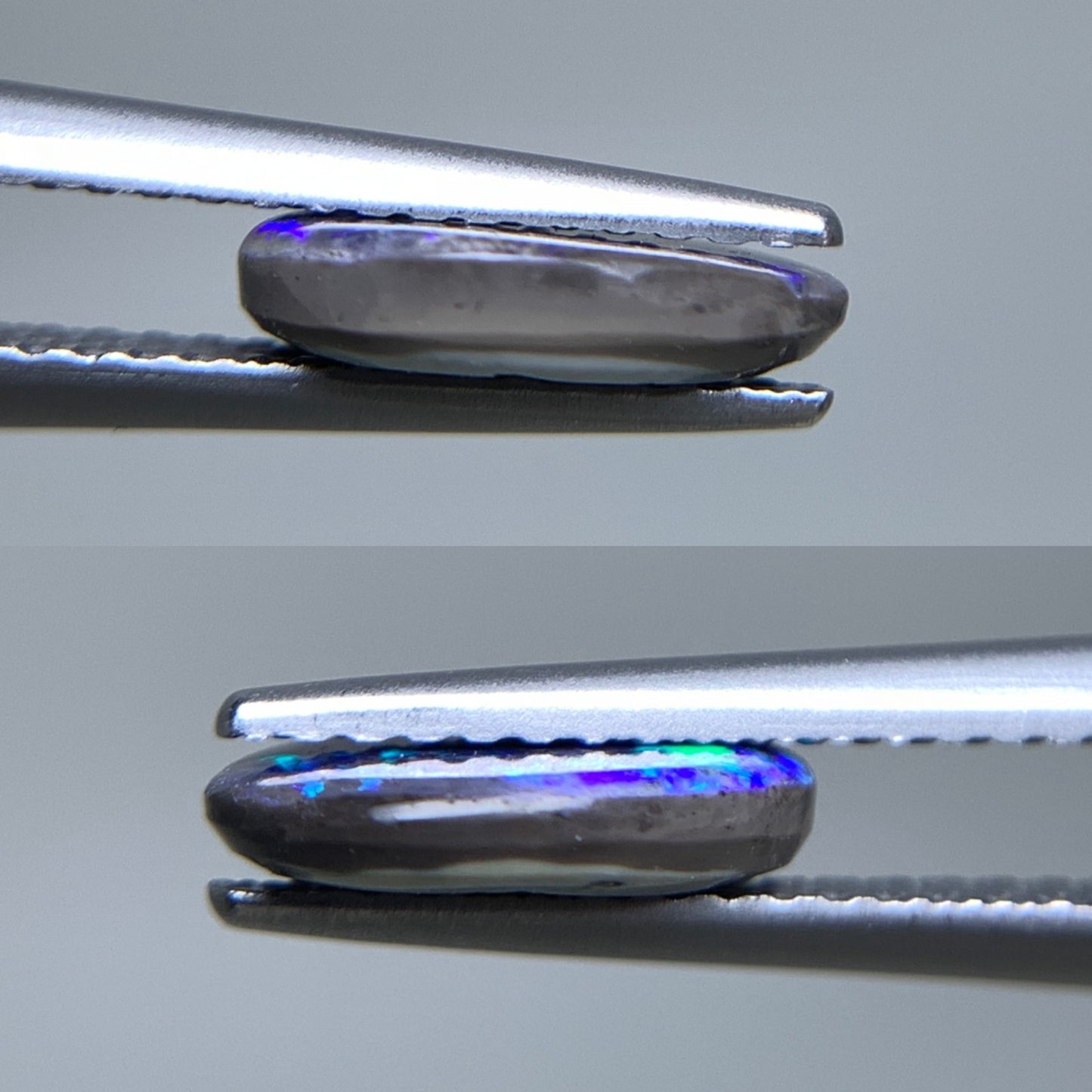ブラックオパール 天然 0.962ct 宝石ソーティング付き 9.8㎜×6.6㎜×2.2㎜ ルース（ 裸石 ） 7004Y