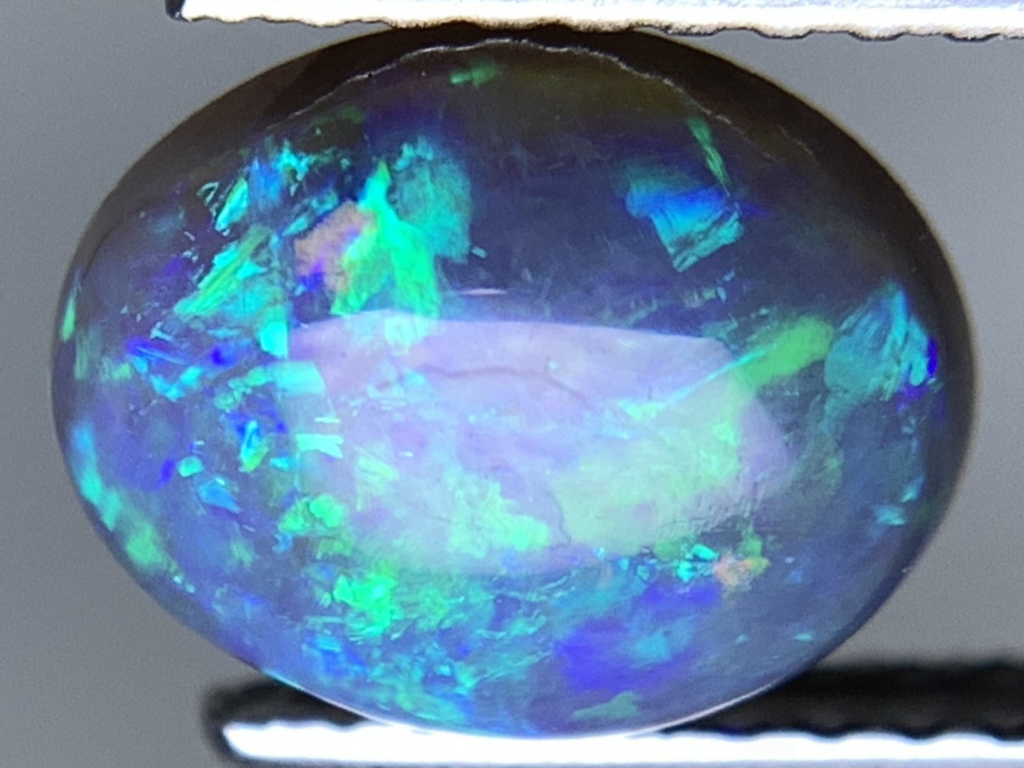 ブラックオパール 天然 1.571ct 宝石ソーティング付き 8.7㎜×6.9㎜×4.3㎜ ルース（ 裸石 ） 7005Y