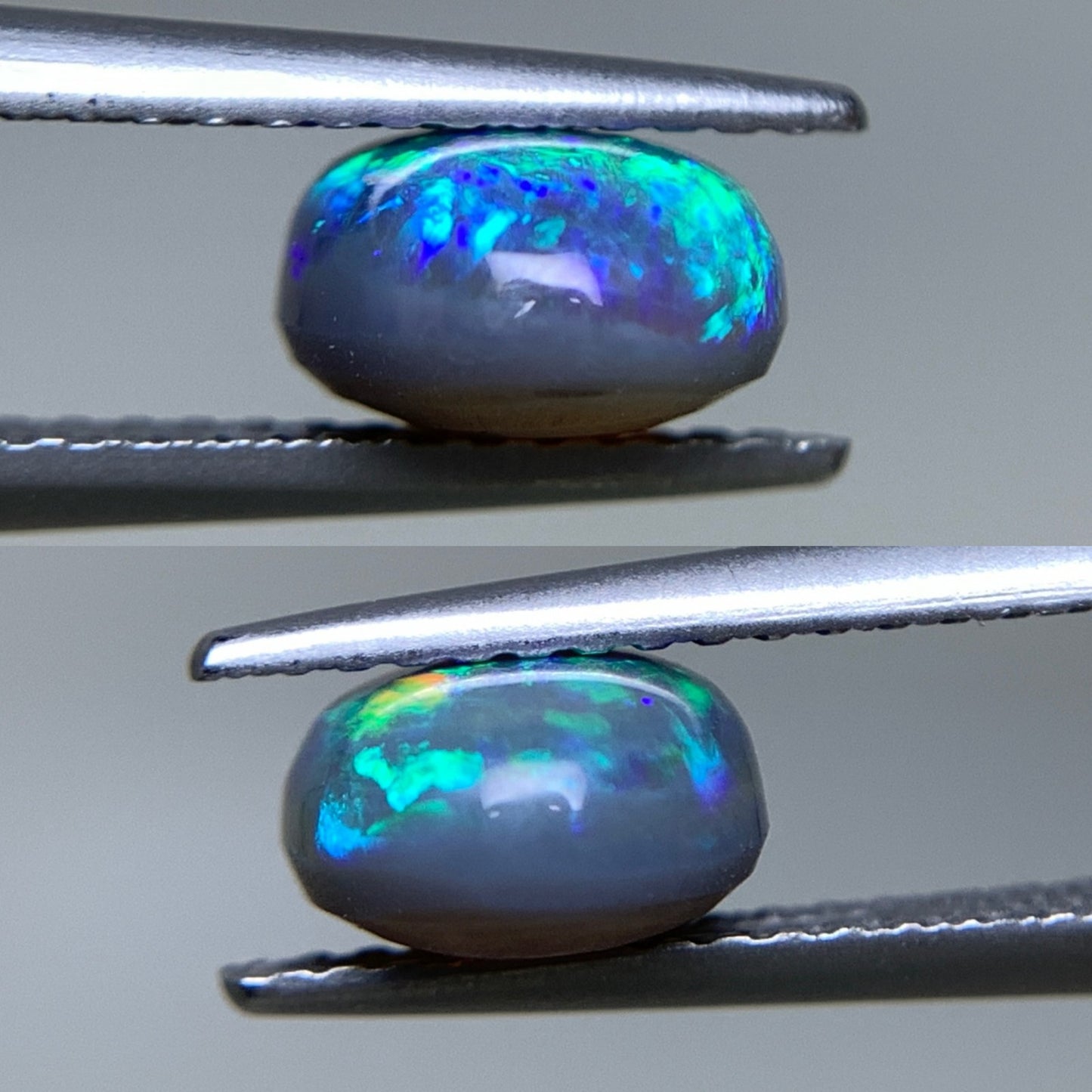 ブラックオパール 天然 1.571ct 宝石ソーティング付き 8.7㎜×6.9㎜×4.3㎜ ルース（ 裸石 ） 7005Y