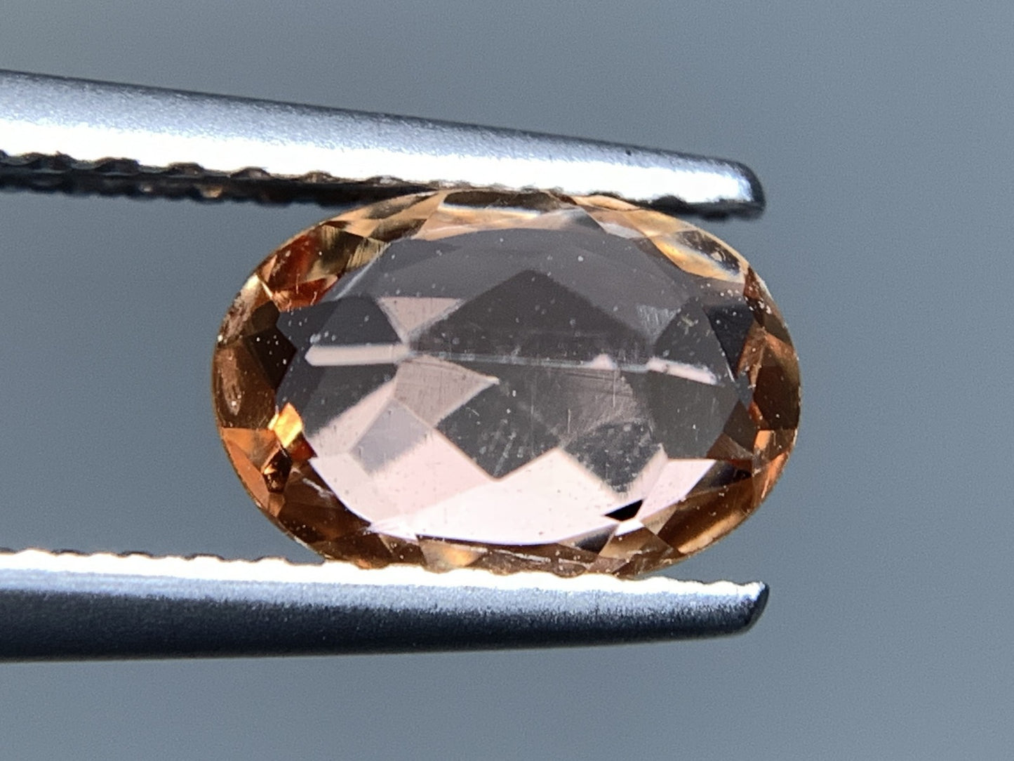 インペリアルトパーズ 天然 1.122ct 宝石ソーティング付き 7.6㎜×5.4㎜×3.2㎜ ルース（ 裸石 ） 7023Y