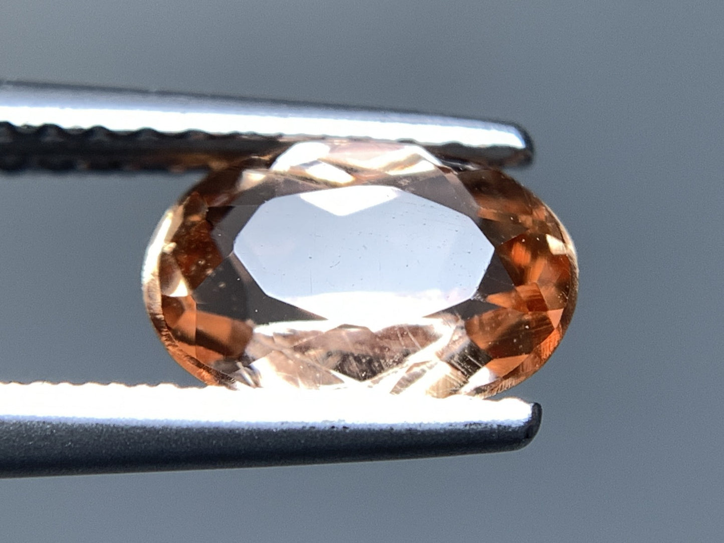 インペリアルトパーズ 天然 1.122ct 宝石ソーティング付き 7.6㎜×5.4㎜×3.2㎜ ルース（ 裸石 ） 7023Y