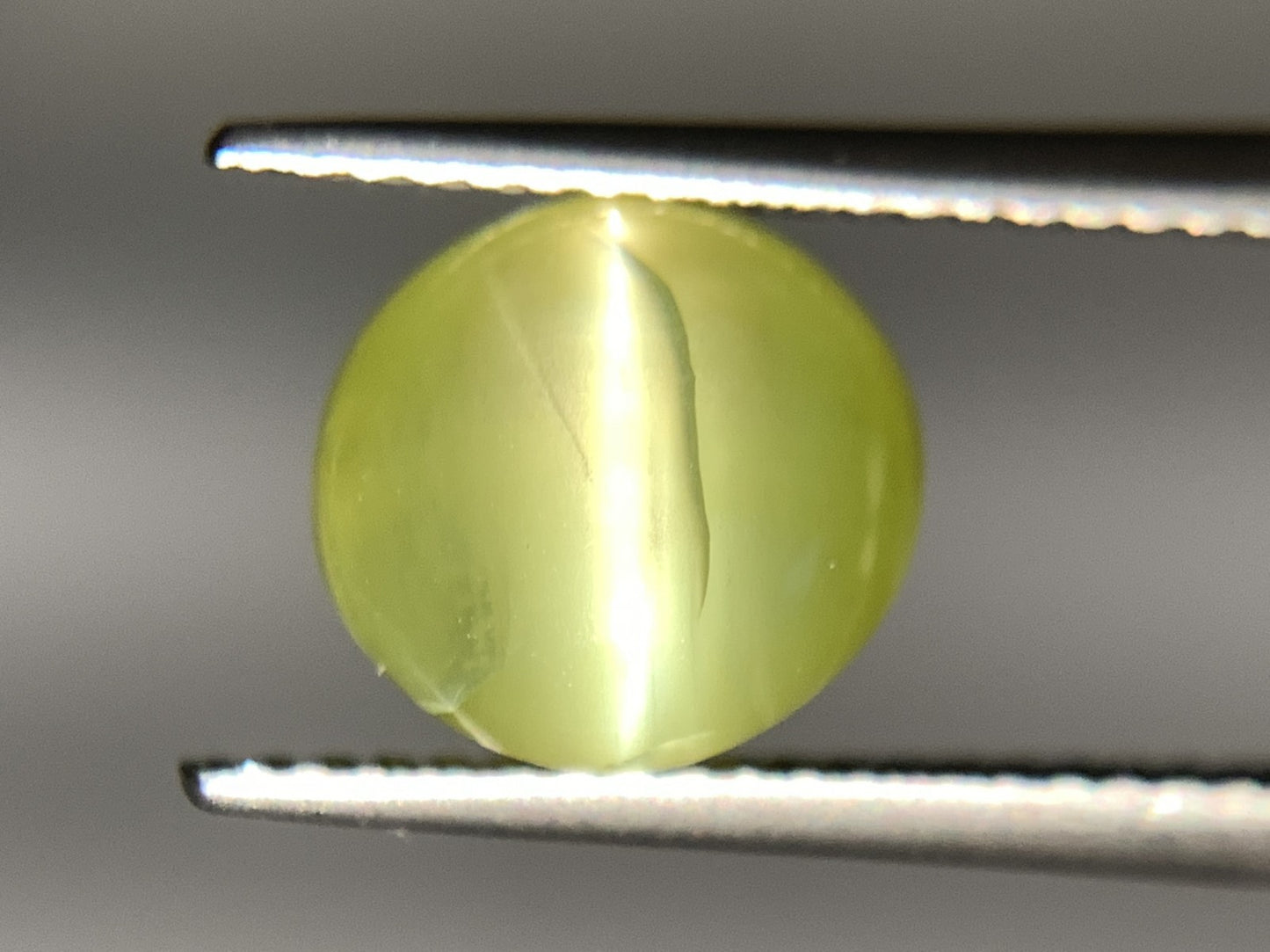 クリソベリルキャッツアイ 天然 5.451ct 中央宝石ソーティング付き 8.5㎜×9.0㎜×7.0㎜ 天然 ルース（ 裸石 ） 4967Y
