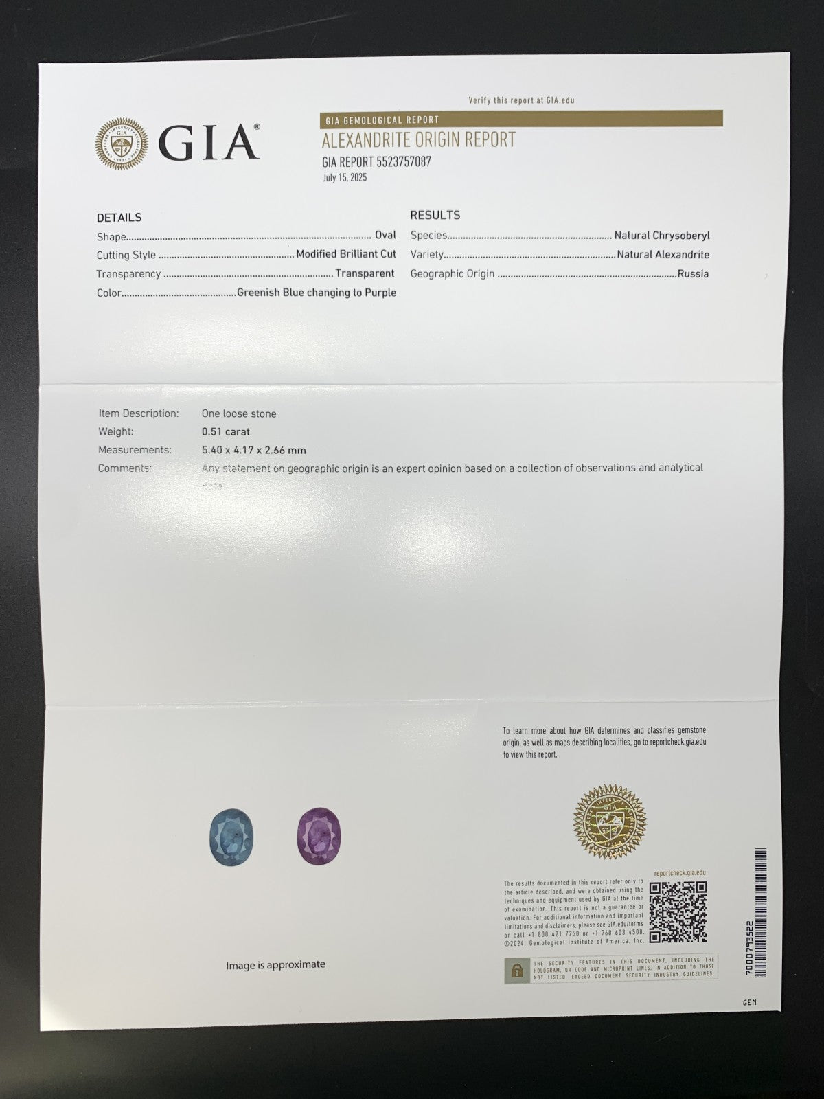 アレキサンドライト 0.51ct ロシア産 Russia GIA鑑別書 D0.25ct PT900 4.10g 指輪 (JP13号) サイズ直し承ります。 5965Y
