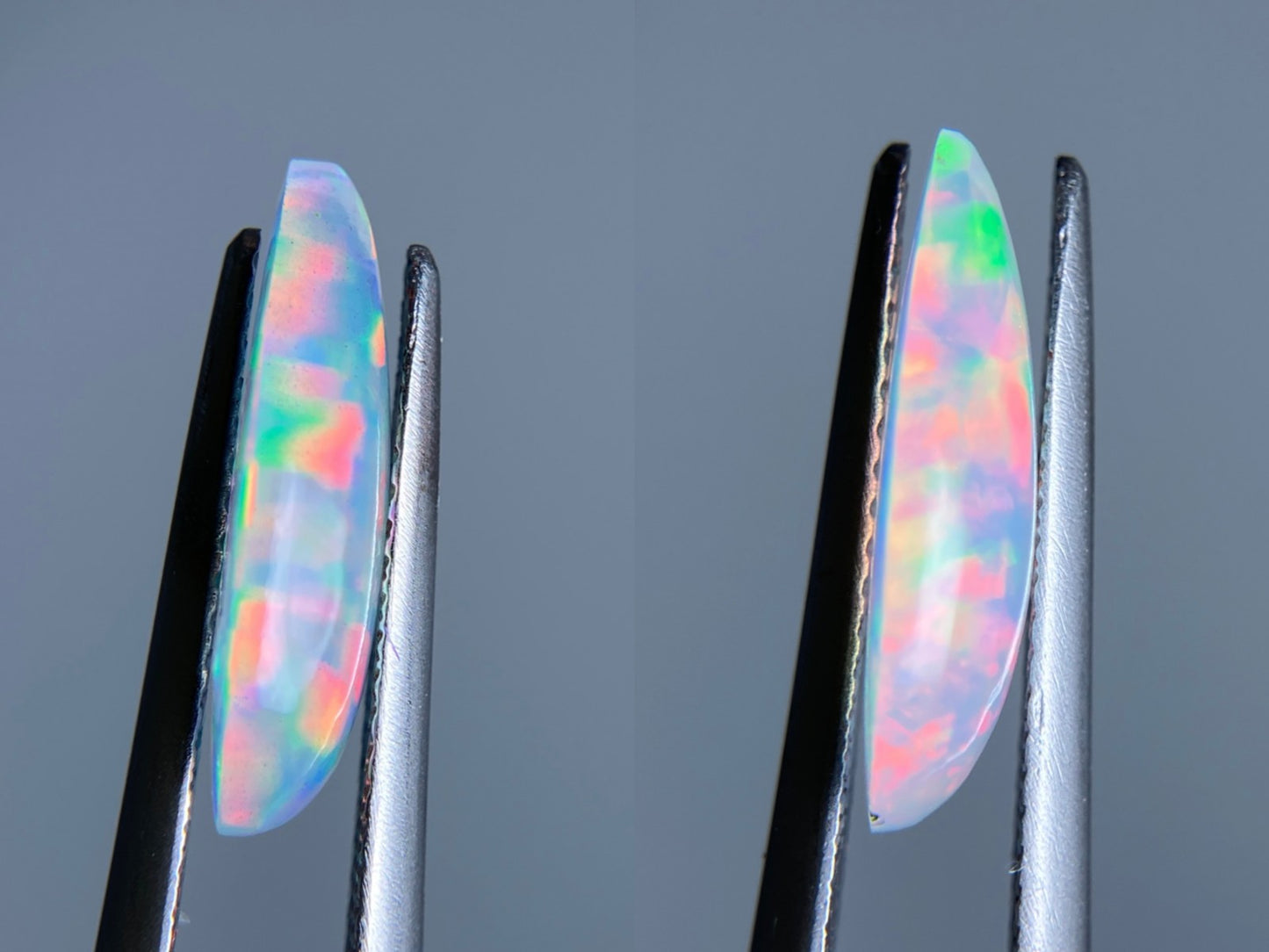 オパール （ペアセット） 2.454ct / 1.904ct 宝石鑑別書付き 15.1㎜×8.5㎜×3.5㎜ / 15.1㎜×8.5㎜×3.4㎜ ルース（ 裸石 ） 3382S