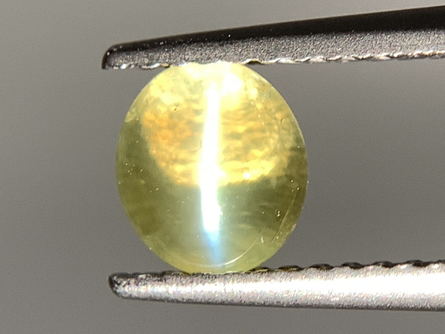 クリソベリルキャッツアイ 天然 1.098ct 宝石ソーティング付き 5.9㎜×5.2㎜×3.6㎜ ルース（ 裸石 ） 7026Y