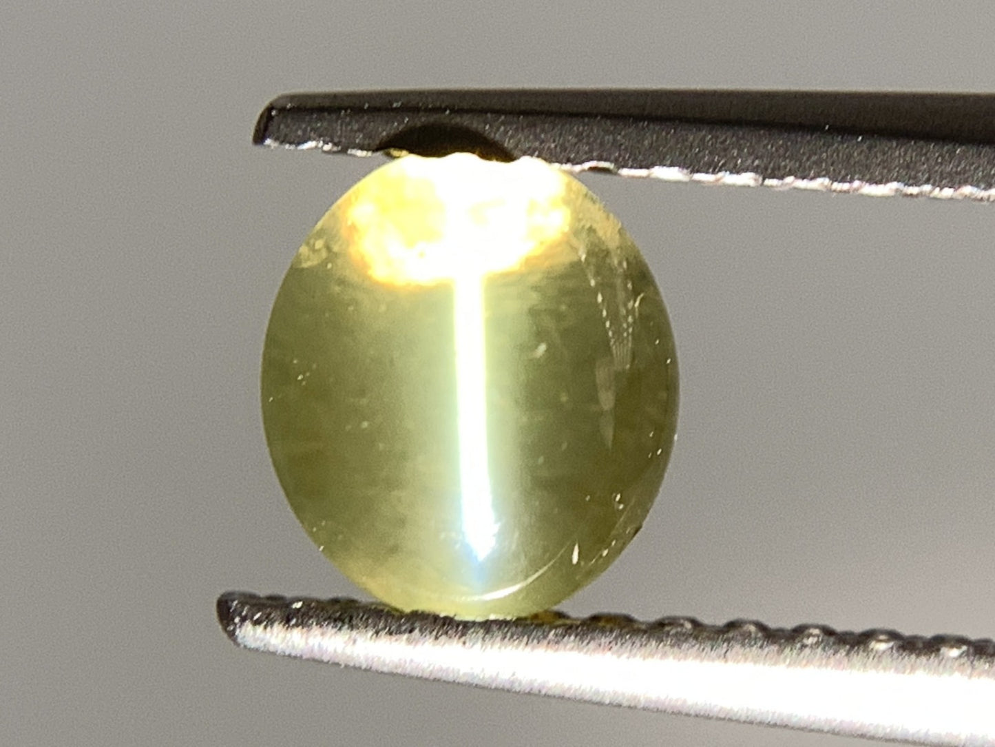 クリソベリルキャッツアイ 天然 1.098ct 宝石ソーティング付き 5.9㎜×5.2㎜×3.6㎜ ルース（ 裸石 ） 7026Y