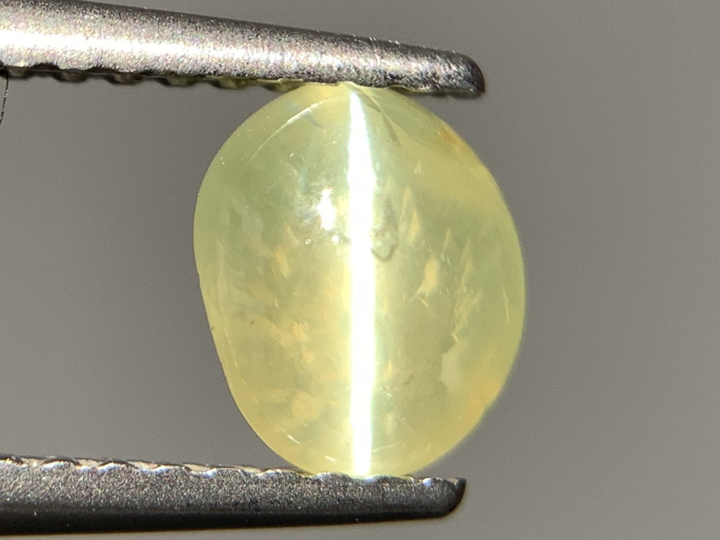 クリソベリルキャッツアイ 天然 1.123ct 宝石ソーティング付き 6.2㎜×5.4㎜×3.5㎜ ルース（ 裸石 ） 7009Y