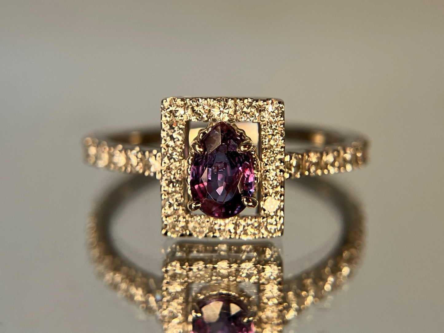 アレキサンドライト 0.42ct ブラジル産 Brazil GIA鑑別書 D0.47ct PT900 2.9g 指輪 （JP11号） サイズ直し無料 7581S