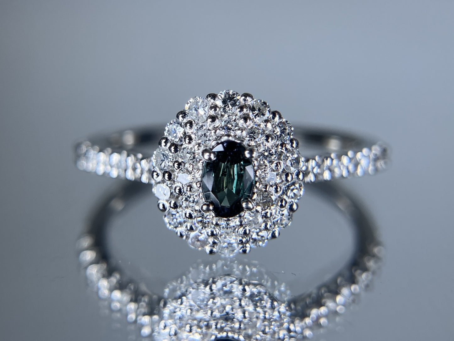アレキサンドライト 0.13ct ブラジル産 Brazil GIA鑑別書 D0.38ct PT900 3.2g 指輪 （JP12号） サイズ直し無料 8070S