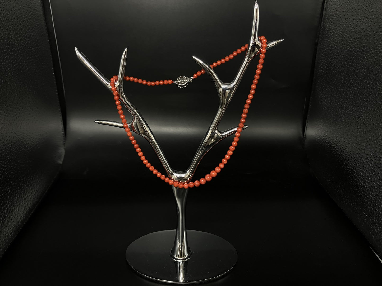 赤珊瑚　ネックレス　（さんご　サンゴ） 宝石鑑別書付き Silver 総重量13.82g ネックレス全長約44cm 4643YY