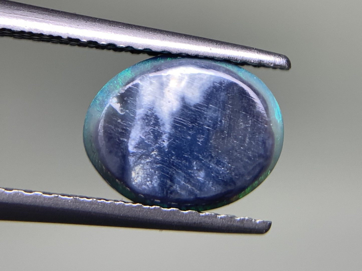 ブラックオパール 1.238ct 宝石ソーティング付き 9.7㎜×7.7㎜×2.5㎜ ルース（ 裸石 ） 3130Y