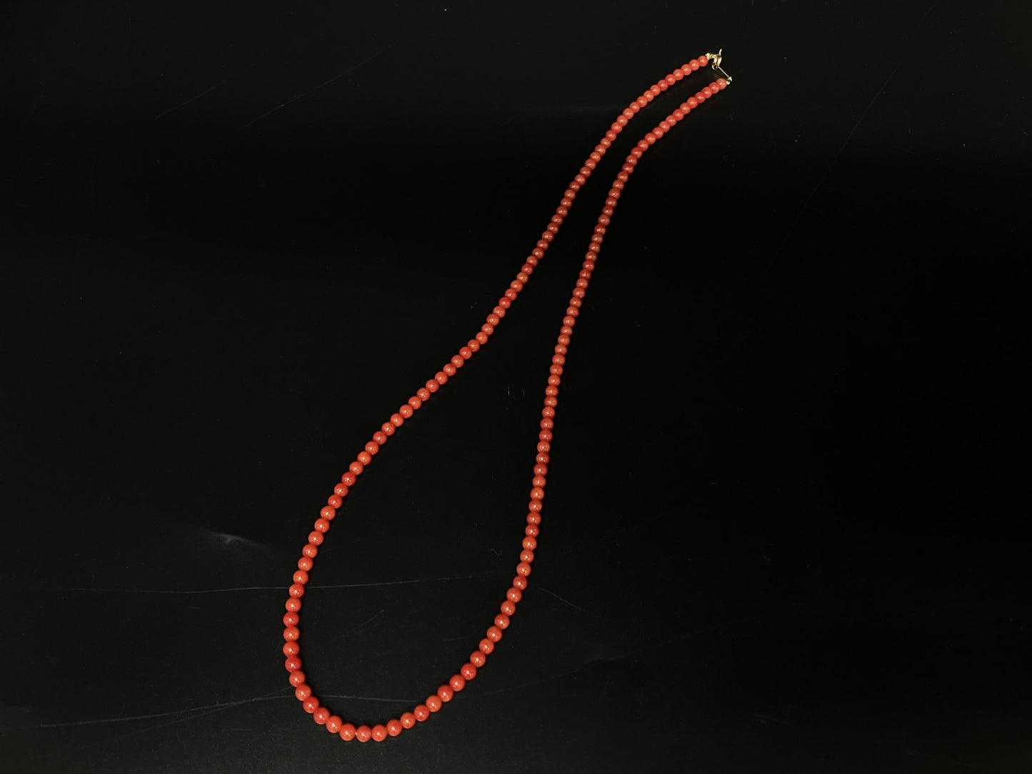 赤珊瑚　ネックレス　（さんご　サンゴ） 宝石鑑別書付き K18 総重量7.59g ネックレス全長約47cm 4986YY