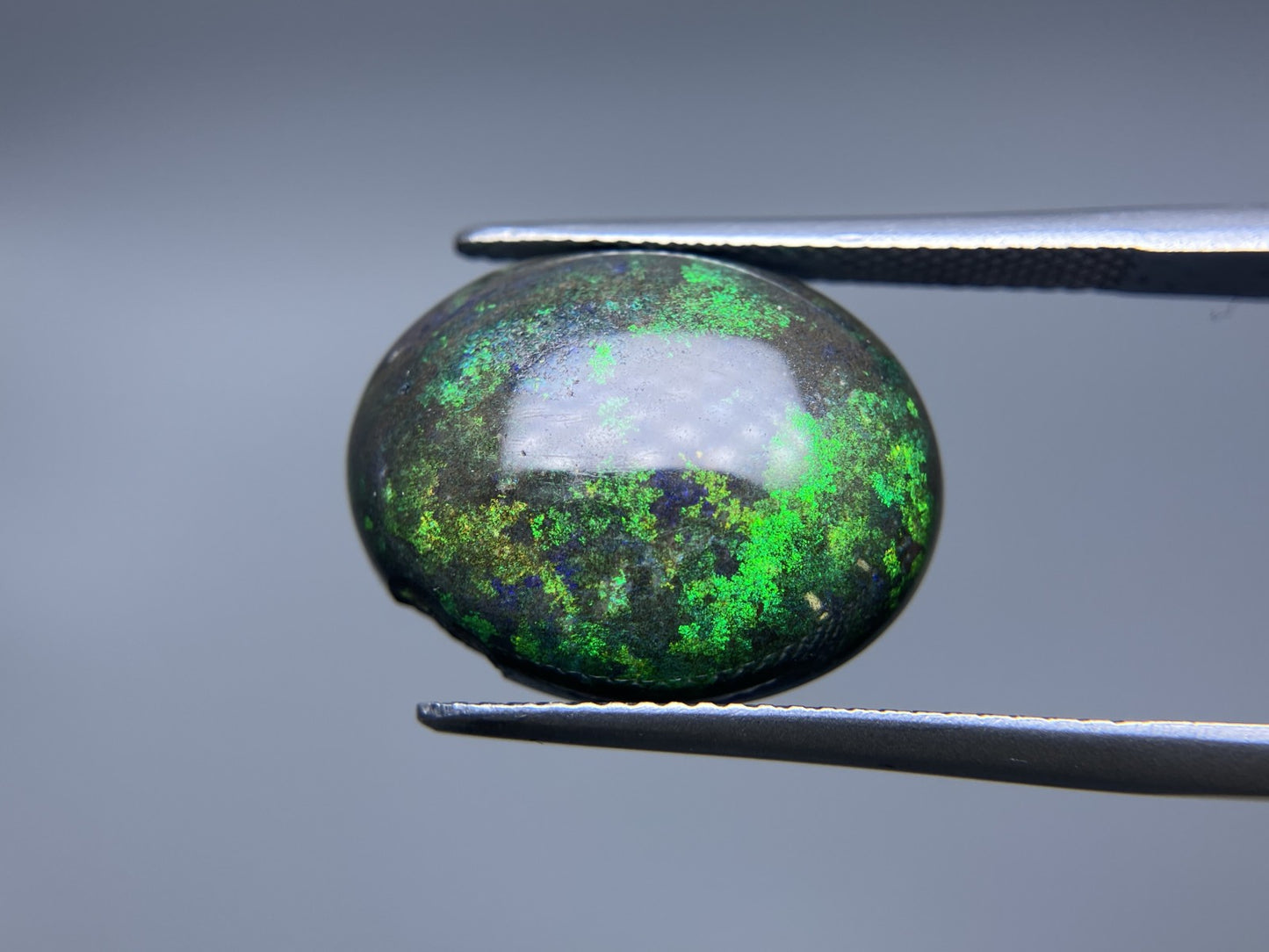 オパール（炭化処理） 8.0ct 宝石ソーティング付き 18.2㎜×14.1㎜×5.0㎜ ルース（ 裸石 ） 3528S