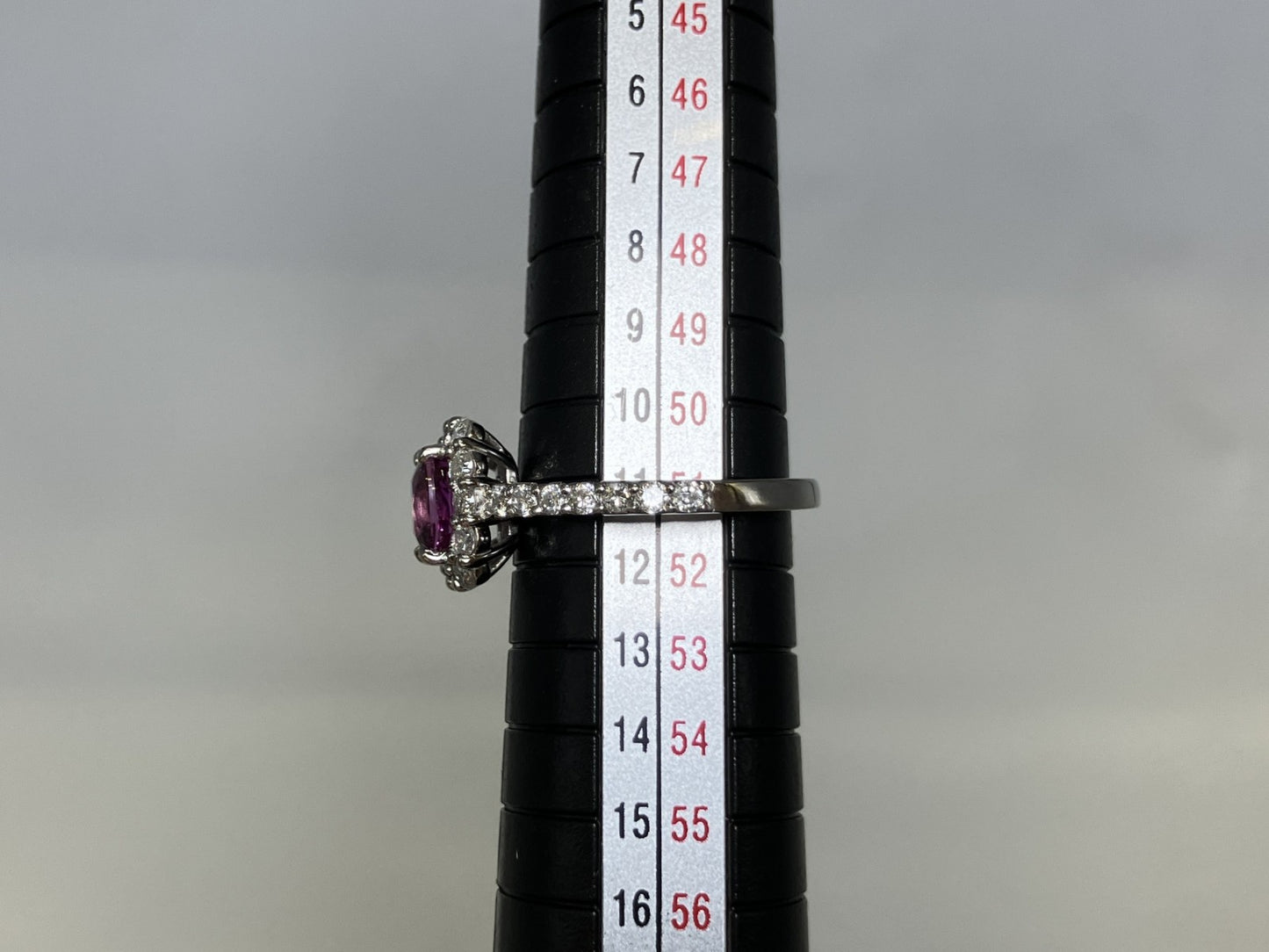 ピンクサファイア 1.01ct 非加熱 NoHeat GIA鑑別書 D0.57ct PT900 5.2g 指輪 （JP11号） サイズ直し無料 8115S