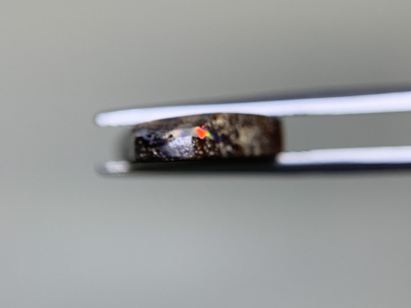 ボルダーオパール 12.387ct  宝石ソーティング付き  27.4㎜×12.6㎜×3.3㎜  ルース（ 裸石 ） 2123Y
