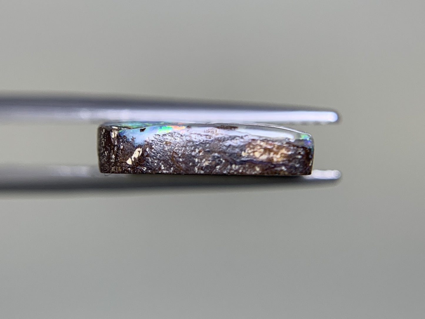 ボルダーオパール 12.387ct  宝石ソーティング付き  27.4㎜×12.6㎜×3.3㎜  ルース（ 裸石 ） 2123Y