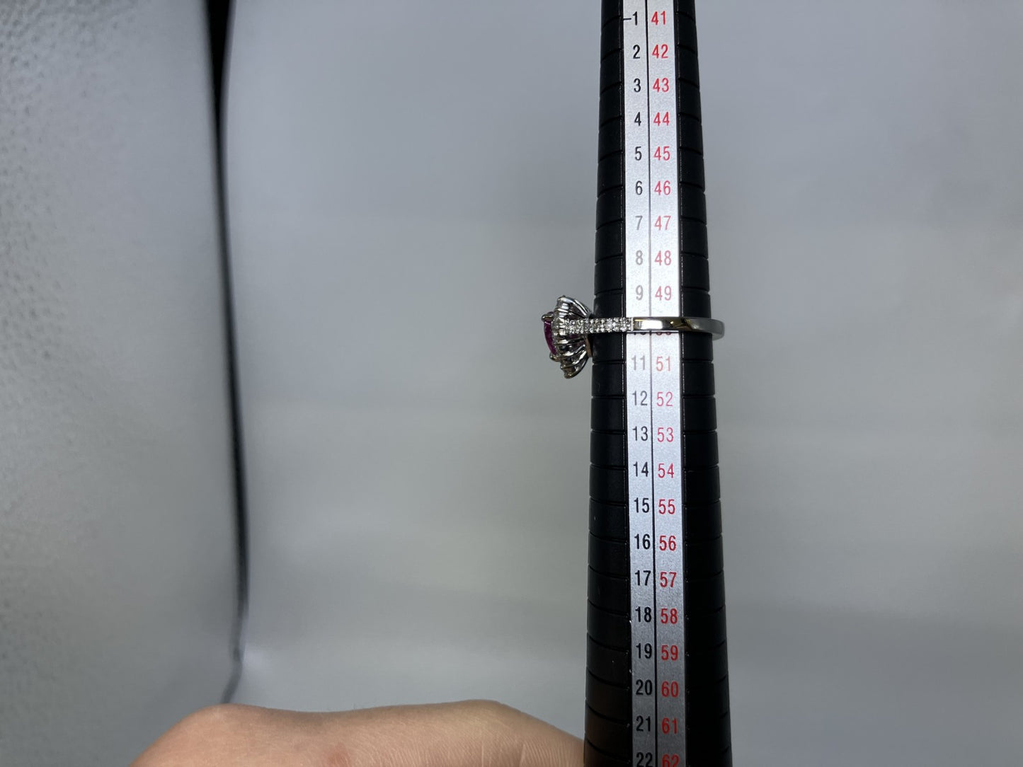 ピンクサファイア 1.43ct 非加熱 NoHeat GIA鑑別書 D0.72ct PT900 5.7g 指輪 （JP10号） サイズ直し無料 7794S