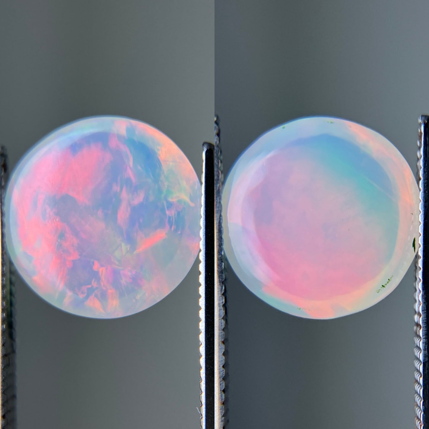 オパール （ペアセット） 2.300ct / 2.646ct 宝石ソーティング付き 10.8㎜×10.9㎜×4.3㎜ / 10.7㎜×10.7㎜×5.4㎜ ルース（ 裸石 ） 4988YY