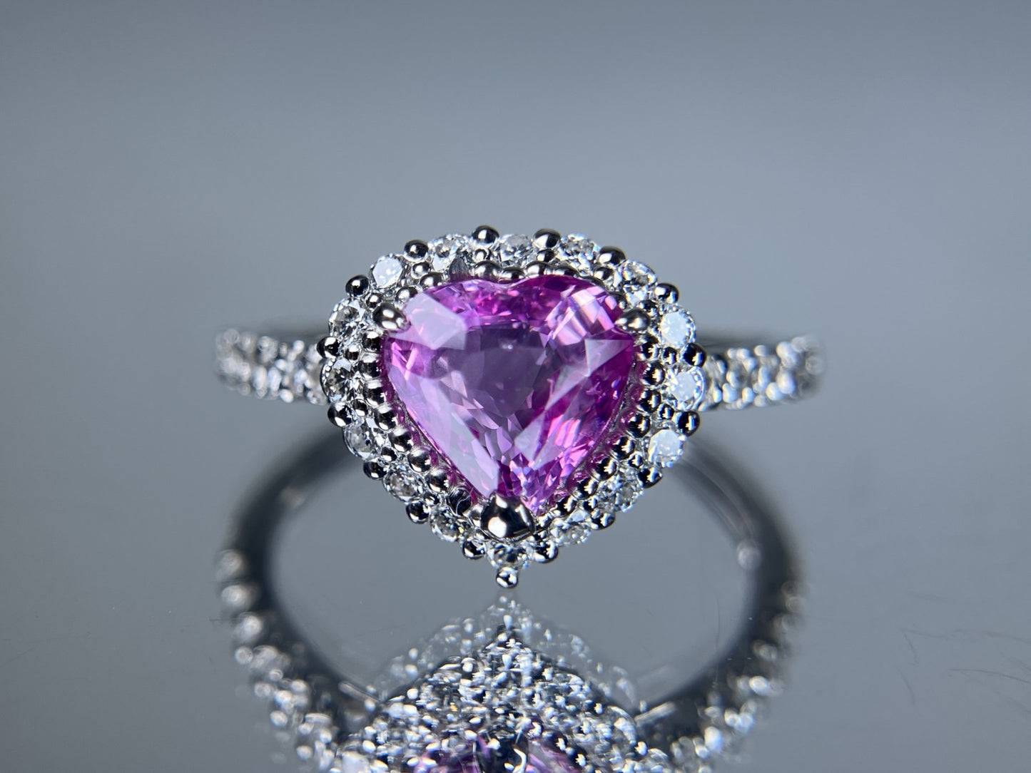 パパラチャサファイア 1.57ct 非加熱 NoHeat AIGS鑑別書 D0.35ct PT900 4.4g 指輪 （JP12号） サイズ直し無料 8581S