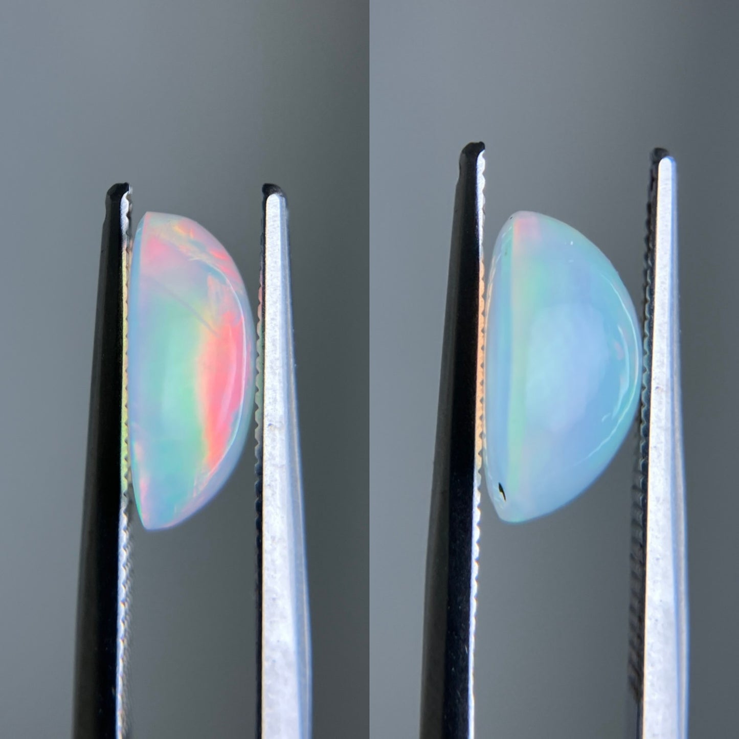 オパール （ペアセット） 2.300ct / 2.646ct 宝石ソーティング付き 10.8㎜×10.9㎜×4.3㎜ / 10.7㎜×10.7㎜×5.4㎜ ルース（ 裸石 ） 4988YY