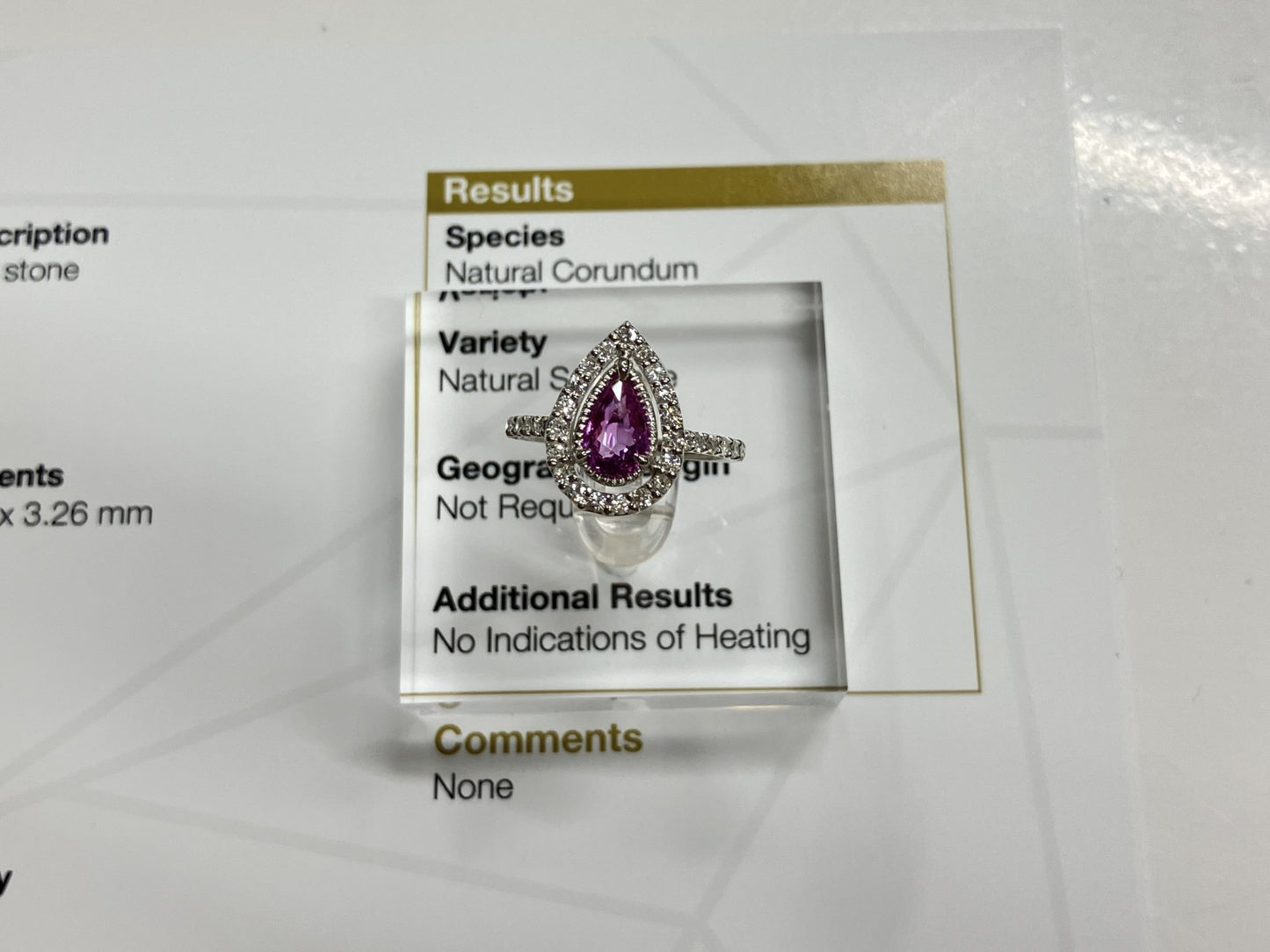 サファイア 1.04ct 非加熱 NoHeat GIA鑑別書 D0.45ct PT900 4.0g 指輪 （JP14号） サイズ直し無料 8117S