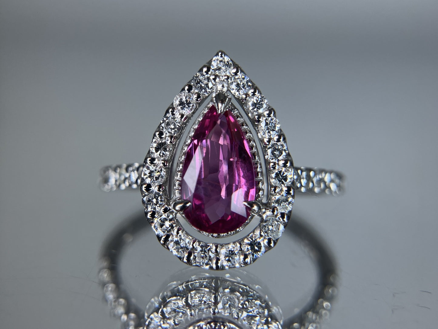 サファイア 1.16ct 非加熱 NoHeat GIA鑑別書 D0.45ct PT900 4.1g 指輪 （JP13号） サイズ直し無料 7793S