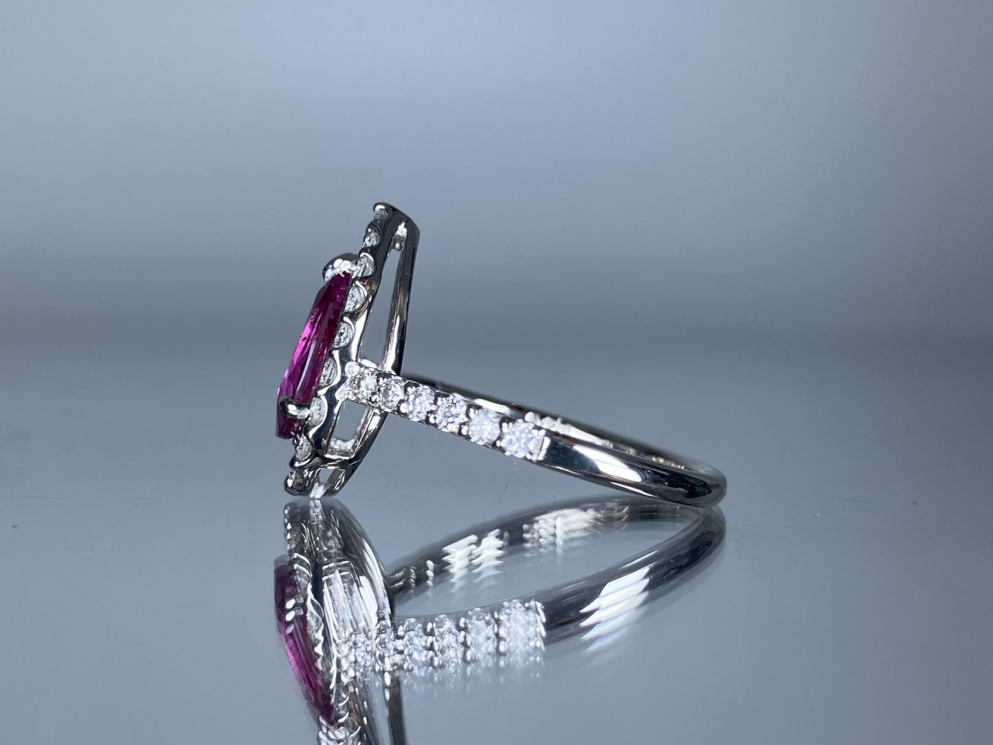 サファイア 1.16ct 非加熱 NoHeat GIA鑑別書 D0.45ct PT900 4.1g 指輪 （JP13号） サイズ直し無料 7793S