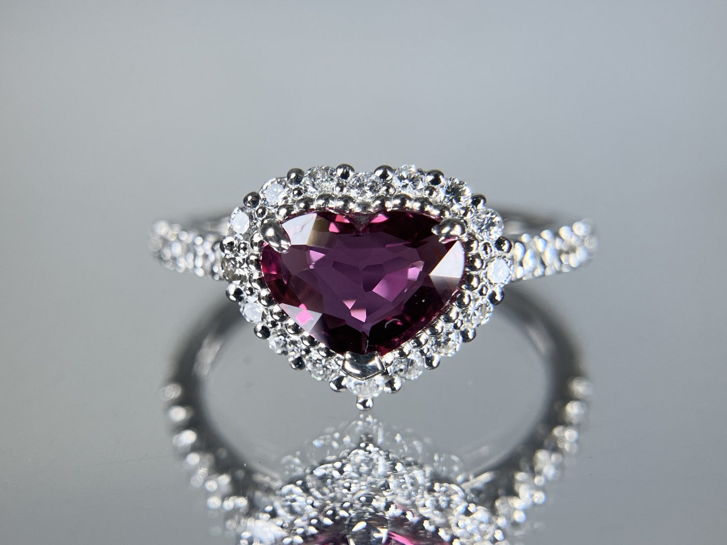 ルビー 1.24ct 非加熱 NoHeat GIA鑑別書 D0.42ct PT900 4.6g 指輪 （JP12号） サイズ直し無料 8096S
