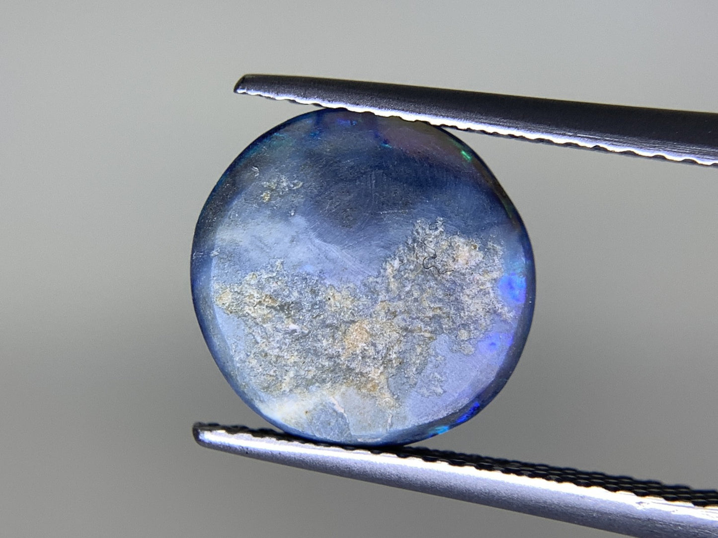 ブラックオパール 天然 1.934ct 宝石ソーティング付き 11.1㎜×10.9㎜×2.5㎜ ルース（ 裸石 ） 8157Y