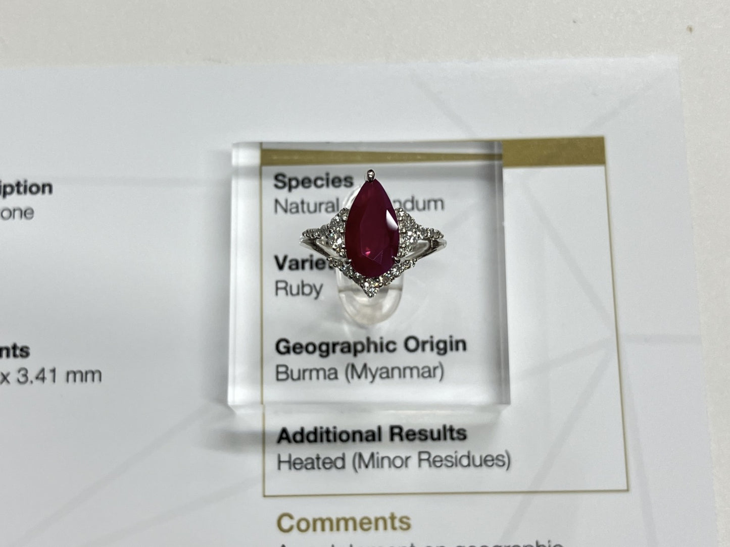 ルビー 2.50ct ビルマ産 Burma GIA鑑別書 D0.38ct PT900 5.4g 指輪 （JP11号） サイズ直し無料 7824S