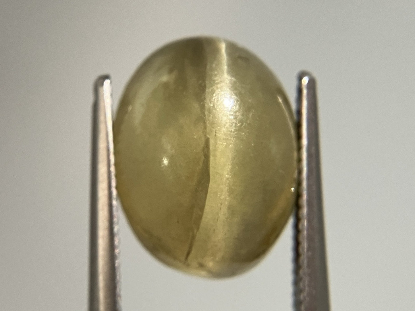 アパタイトキャッツアイ 天然 5.756ct 宝石ソーティング付き 12.6㎜×9.7㎜×5.2㎜ ルース（ 裸石 ） 8067YY