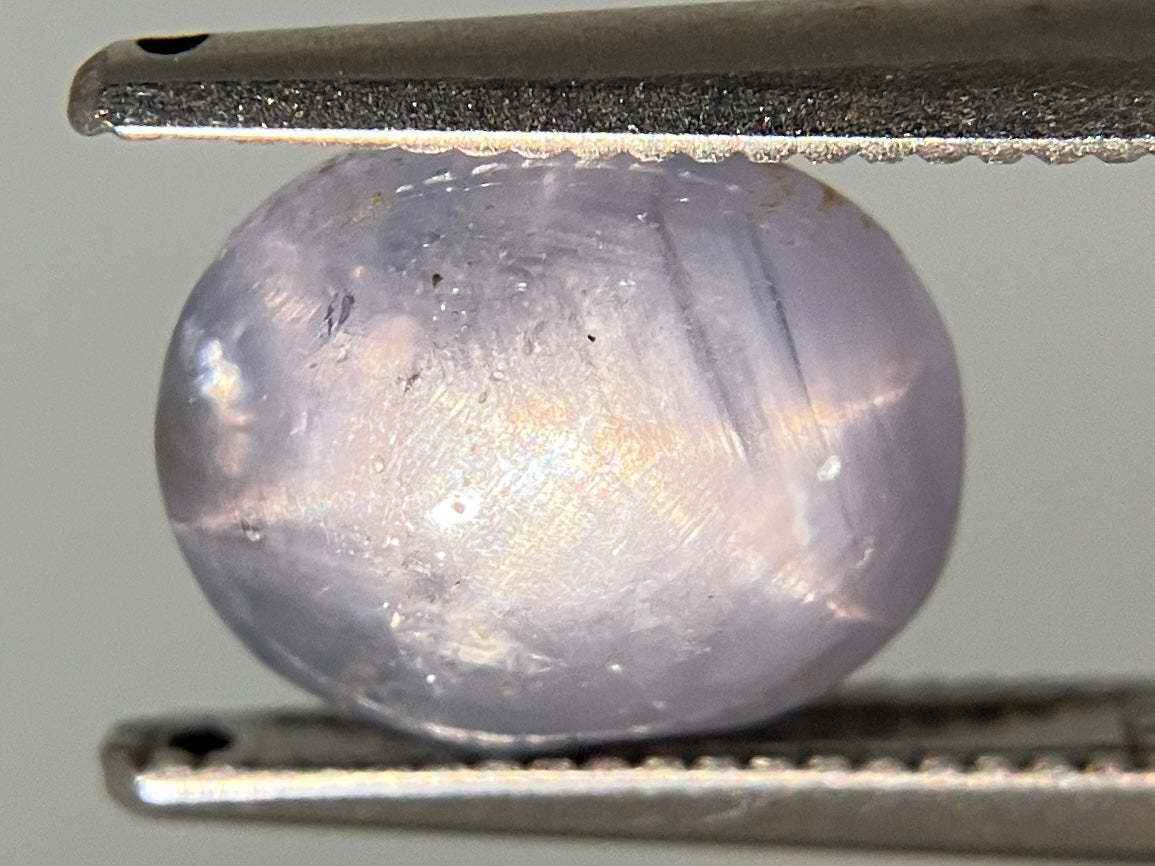 スターサファイア 天然 3.182ct 宝石ソーティング付き 8.6㎜×6.8㎜×4.5㎜ ルース（ 裸石 ） 8052YY