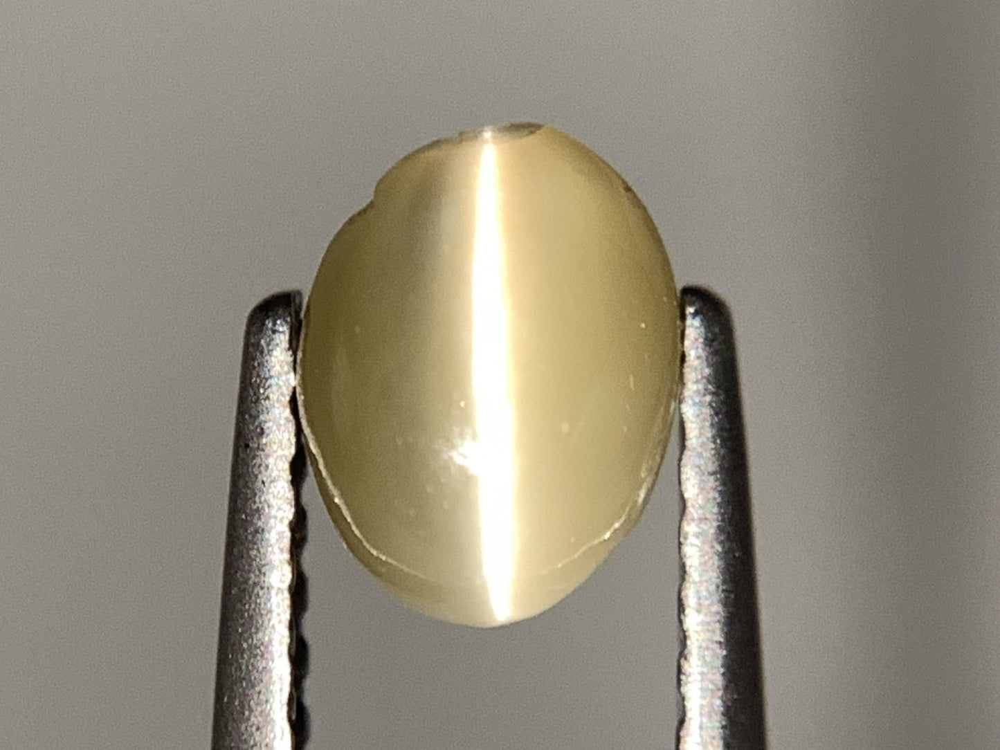 クリソベリルキャッツアイ 天然 1.316ct 宝石ソーティング付き 6.3㎜×4.8㎜×4.5㎜ ルース（ 裸石 ） 8217Y