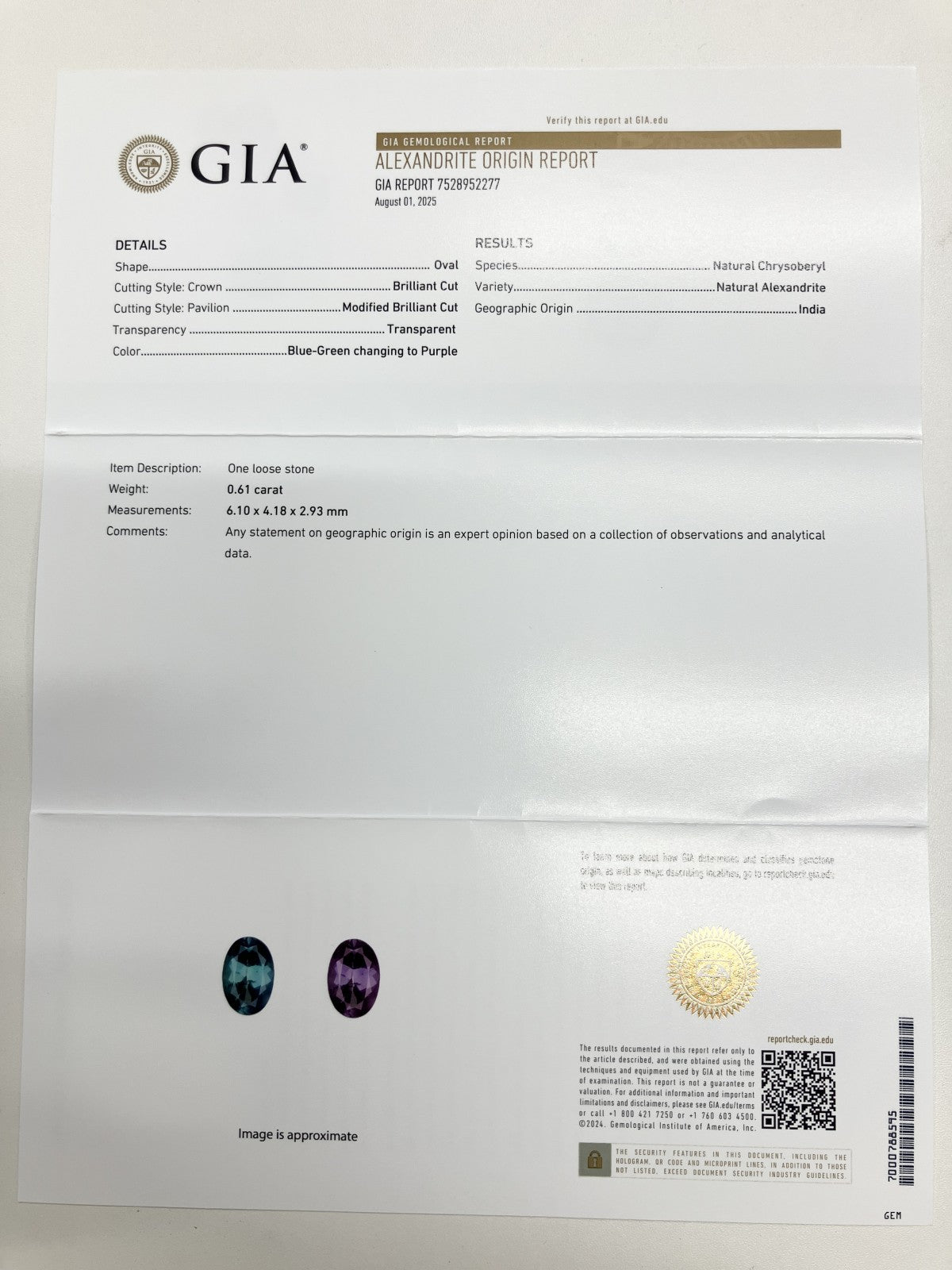 アレキサンドライト 0.61ct GIA鑑別書 D0.31ct PT900 4.1g 指輪 （JP14号） サイズ直し無料 6248S