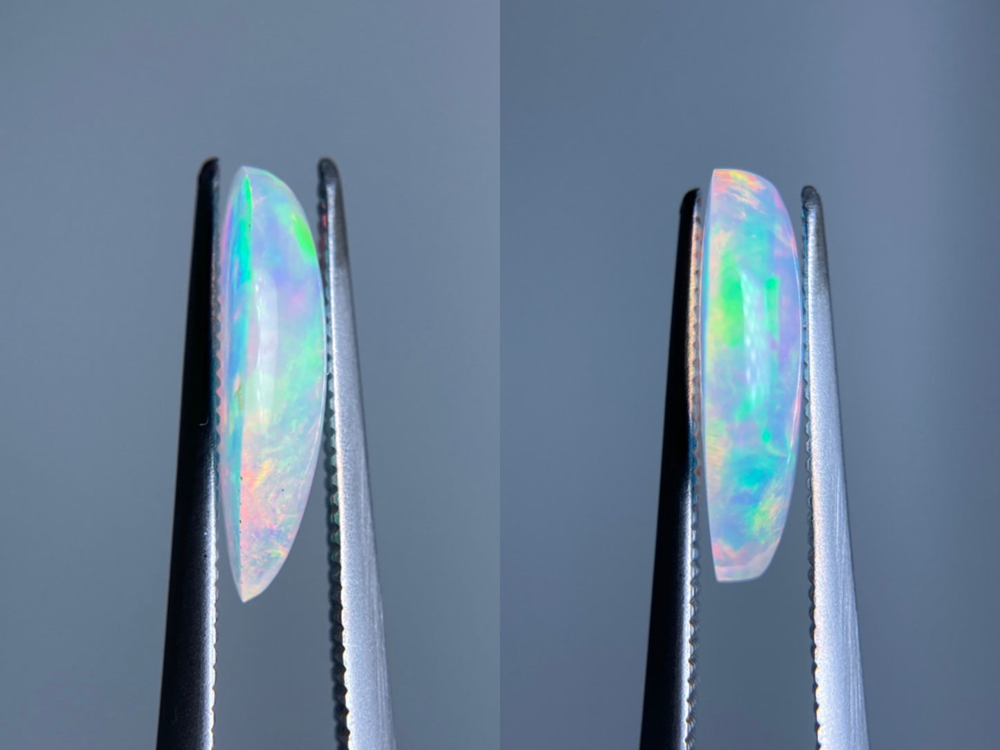 オパール（ペアセット） 1.739ct / 1.819ct 宝石鑑別書付き 13.6㎜×8.4㎜×3.4㎜ / 13.6㎜×8.4㎜×3.2㎜ ルース（ 裸石 ） 3515S