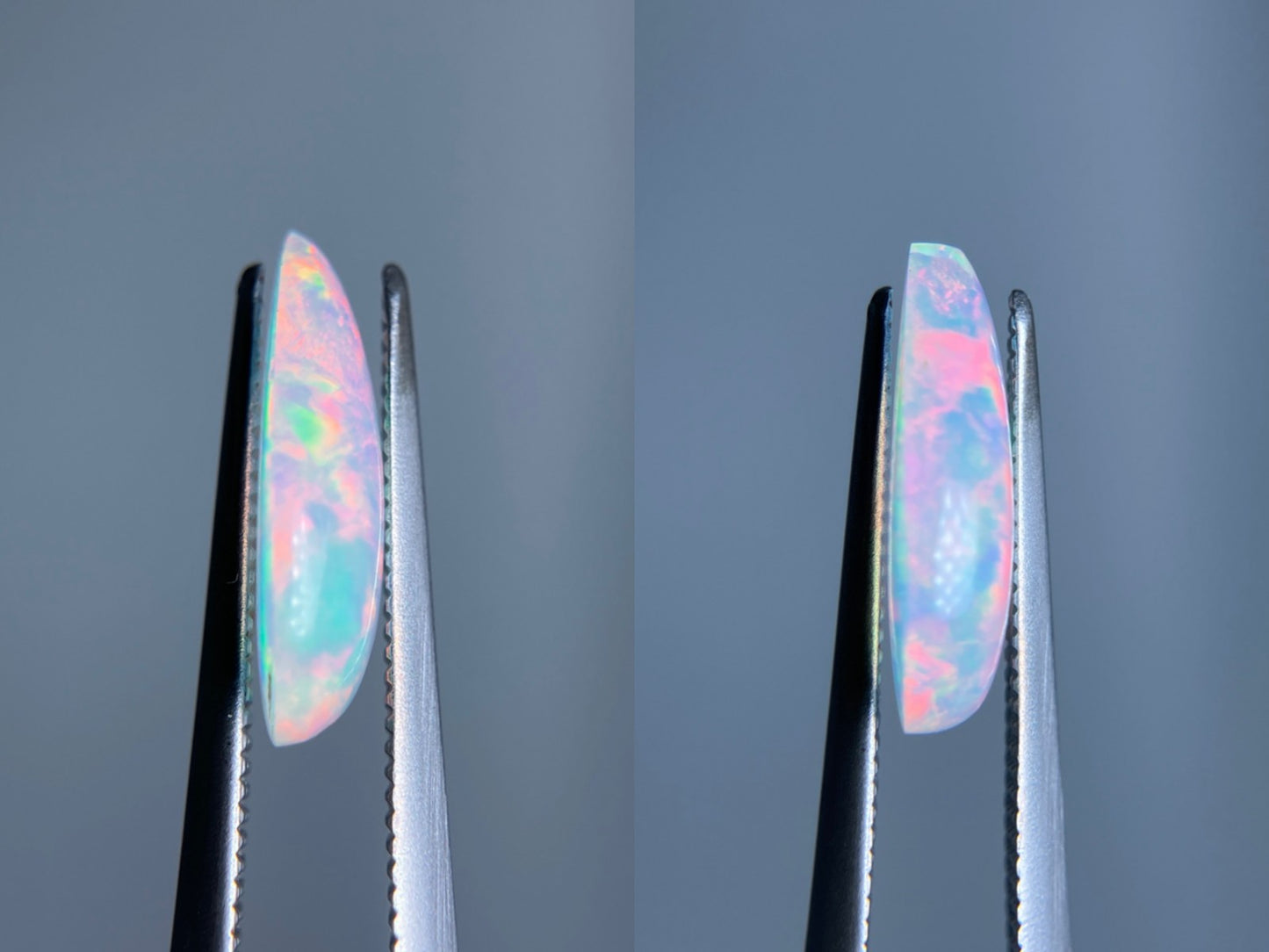 オパール（ペアセット） 1.739ct / 1.819ct 宝石鑑別書付き 13.6㎜×8.4㎜×3.4㎜ / 13.6㎜×8.4㎜×3.2㎜ ルース（ 裸石 ） 3515S