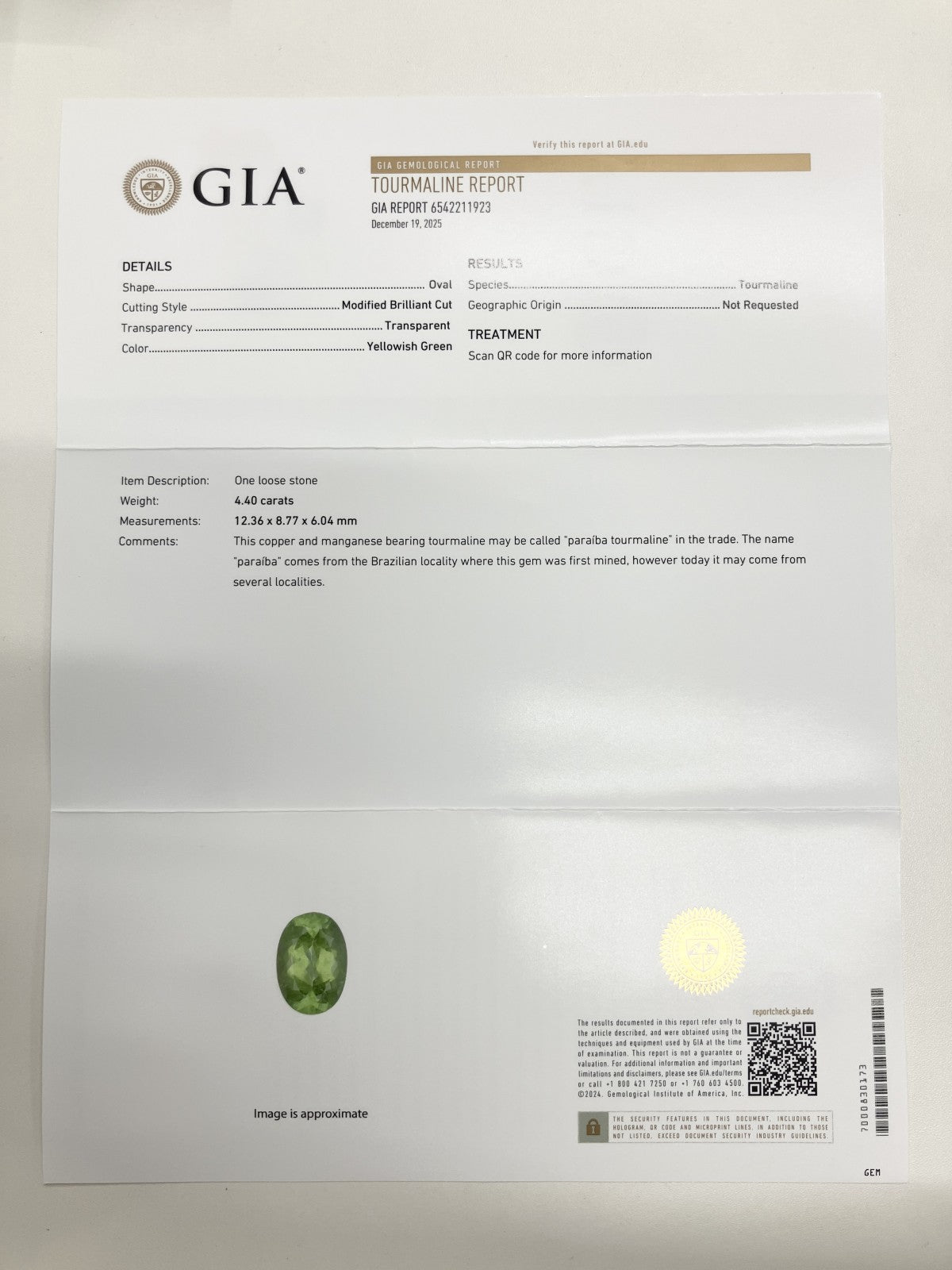 パライバトルマリン 4.40ct GIA鑑別書 D0.85ct PT900 7.4g 指輪 （JP13号） サイズ直し無料 7640S