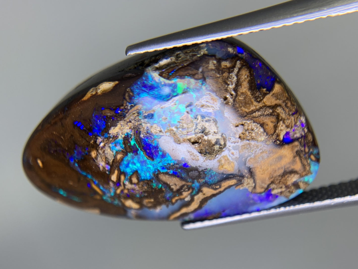 アイアンオパール 天然 27.708ct 宝石ソーティング付き 27.5㎜×17.1㎜×6.8㎜ ルース（ 裸石 ） 6256Y