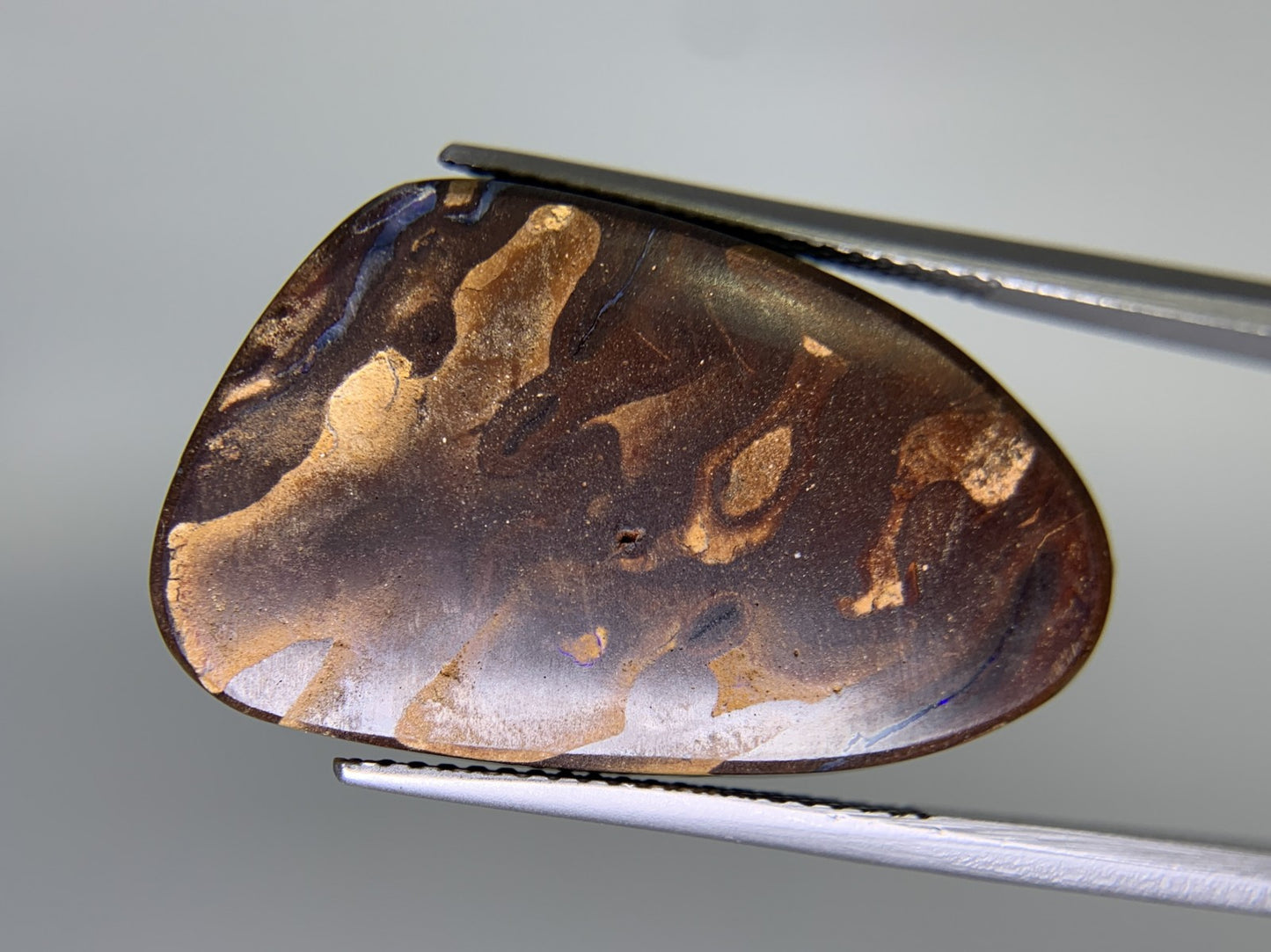 アイアンオパール 天然 27.708ct 宝石ソーティング付き 27.5㎜×17.1㎜×6.8㎜ ルース（ 裸石 ） 6256Y