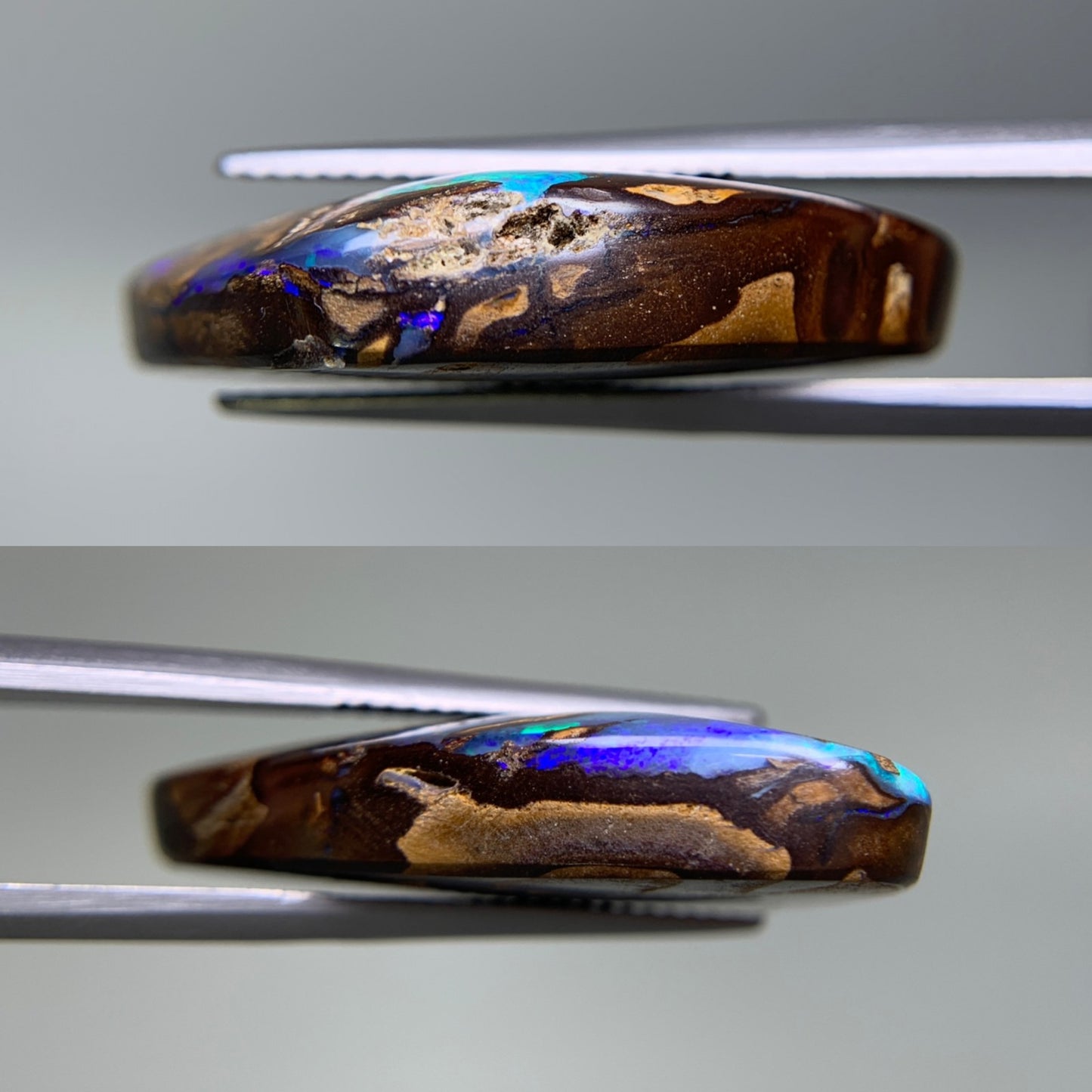 アイアンオパール 天然 27.708ct 宝石ソーティング付き 27.5㎜×17.1㎜×6.8㎜ ルース（ 裸石 ） 6256Y