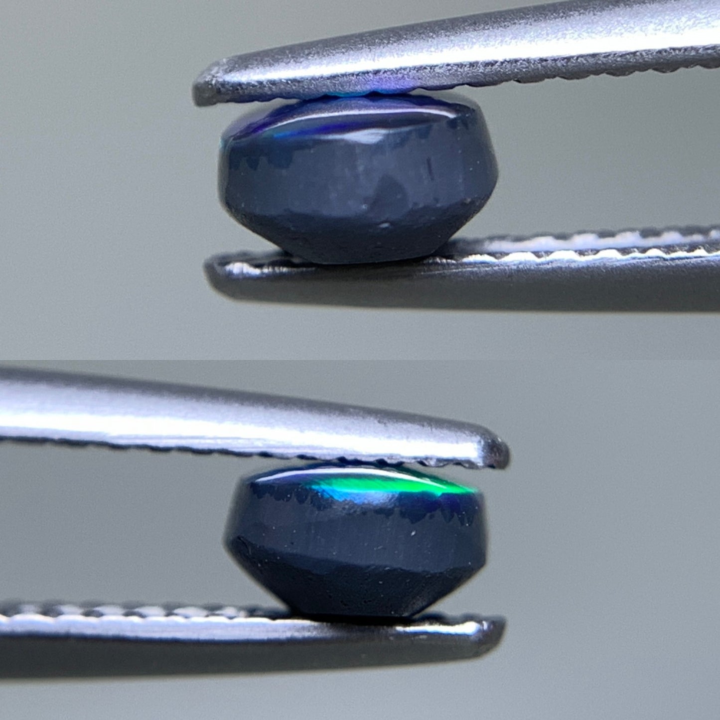 ブラックオパール 天然 0.831ct 中央宝石ソーティング付き 7.3㎜×5.5㎜×3.1㎜ ルース（ 裸石 ） 6955Y