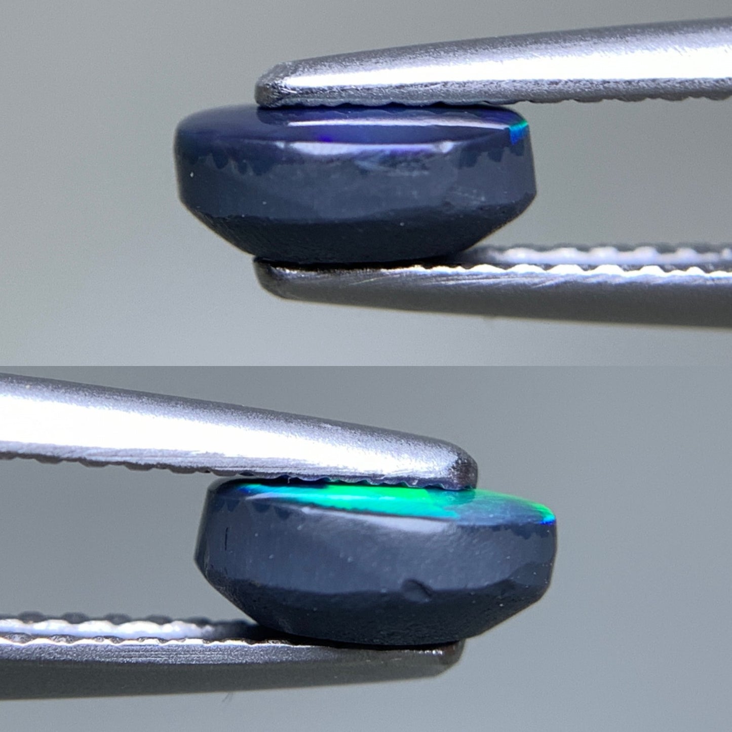 ブラックオパール 天然 0.831ct 中央宝石ソーティング付き 7.3㎜×5.5㎜×3.1㎜ ルース（ 裸石 ） 6955Y