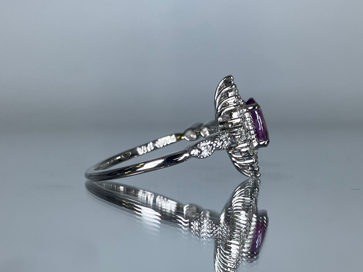 ルビー 1.16ct カシミール産 Kashmir 非加熱 No heat GIA鑑別書 D0.31ct PT900 4.0g 指輪 （JP14号） サイズ直し無料 8739S