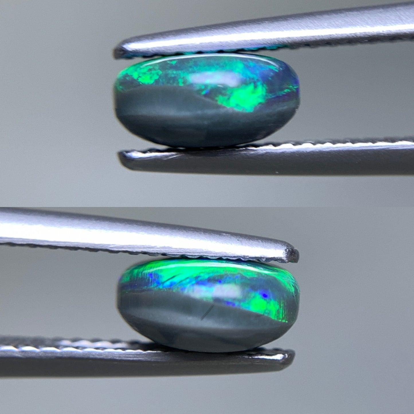 ブラックオパール 天然 1.604ct 中央宝石ソーティング付き 7.9㎜×7.8㎜×3.9㎜ ルース（ 裸石 ） 7001Y