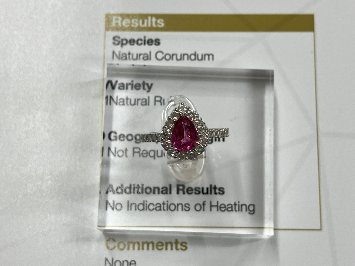 ルビー 1.03ct 非加熱 No heat GIA鑑別書 D0.70ct PT900 5.4g 指輪 （JP9号） サイズ直し無料 8396