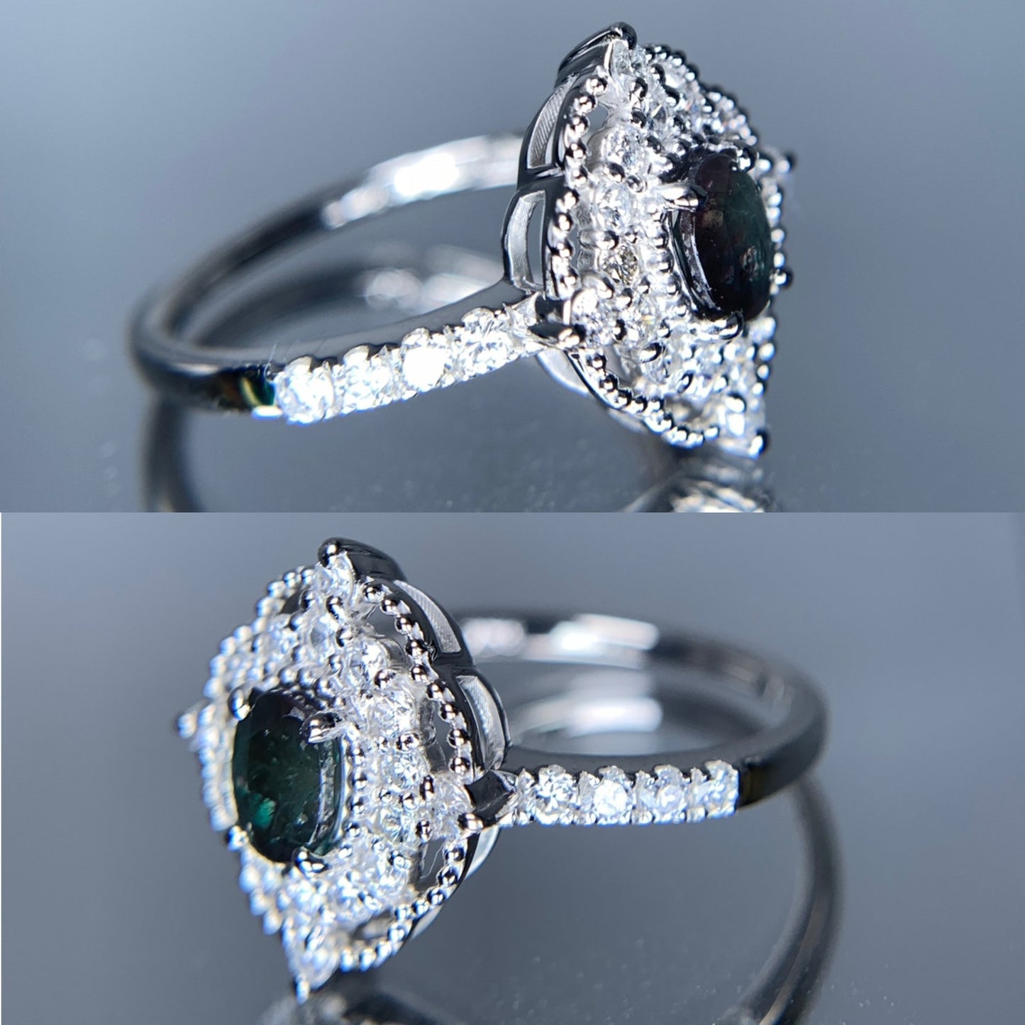 アレキサンドライト 0.47ct ロシア産 Russia GIA鑑別書 D0.36ct PT900 3.99g 指輪 （JP111号） サイズ直し承ります。 7975Y