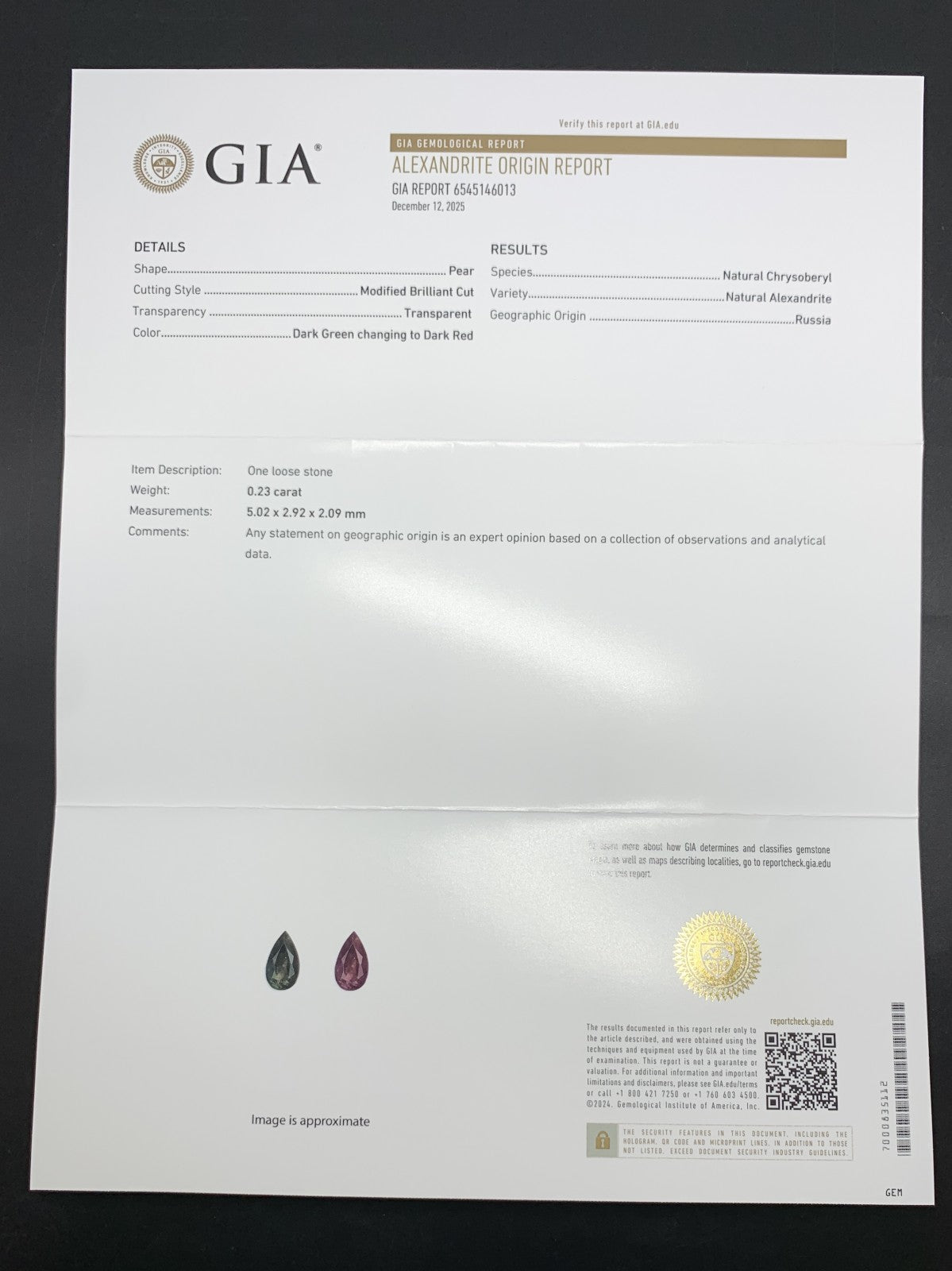 アレキサンドライト 0.23ct ロシア産 Russia GIA鑑別書 D0.47ct PT900 2.85g 指輪 （JP10号） サイズ直し承ります。 7645Y